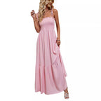 Damen Maxikleid mit schmalem Oberteil und luftiger Rockpassform R&B