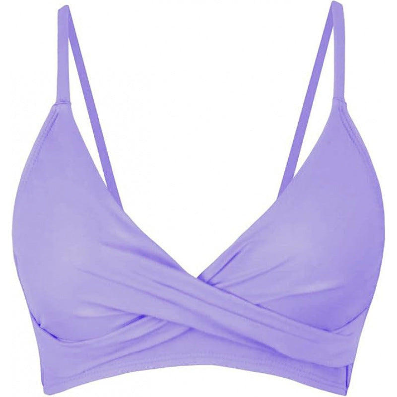 Damen Sportliches Bikini-Oberteil mit Wickel-Design R&B