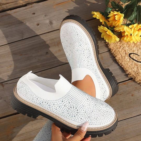 Damen Glitzernde Slip-On Sneakers mit komfortablem Fußbett R&B