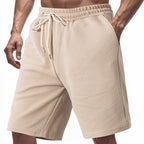 Herren nan knielange Textur-Badeshort mit elastischem Kordelbund und seitlichen Eingrifftaschen R&B