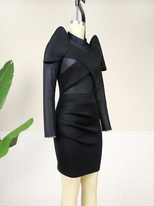 Damen Elegantes Cocktailkleid mit innovativem Rüschendesign R&B