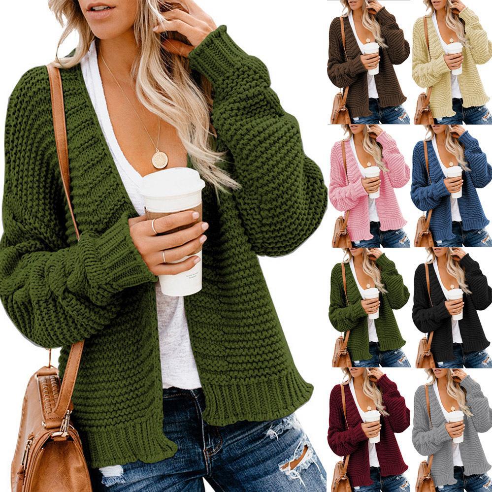 Damen Grobstrickjacke mit lässigem Schnitt und tiefen Taschen R&B