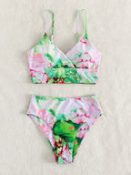 Damen Bikini-Set mit elegantem Wellenmuster