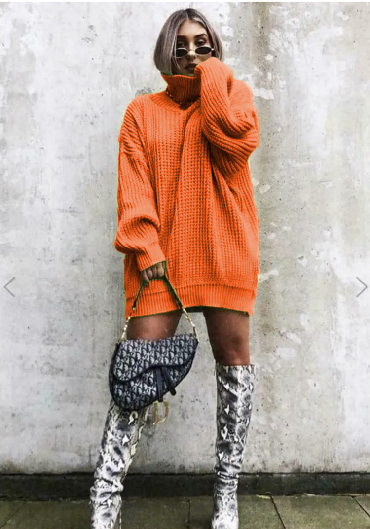 Damen Oversized Strickpullover im modernen Waffelmuster R&B