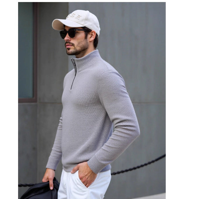 Herren Rollkragenpullover mit modernem Strukturdesign R&B