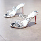 Damen Glamouröse Slingback-Pumps mit funkelnden Strass-Akzenten R&B
