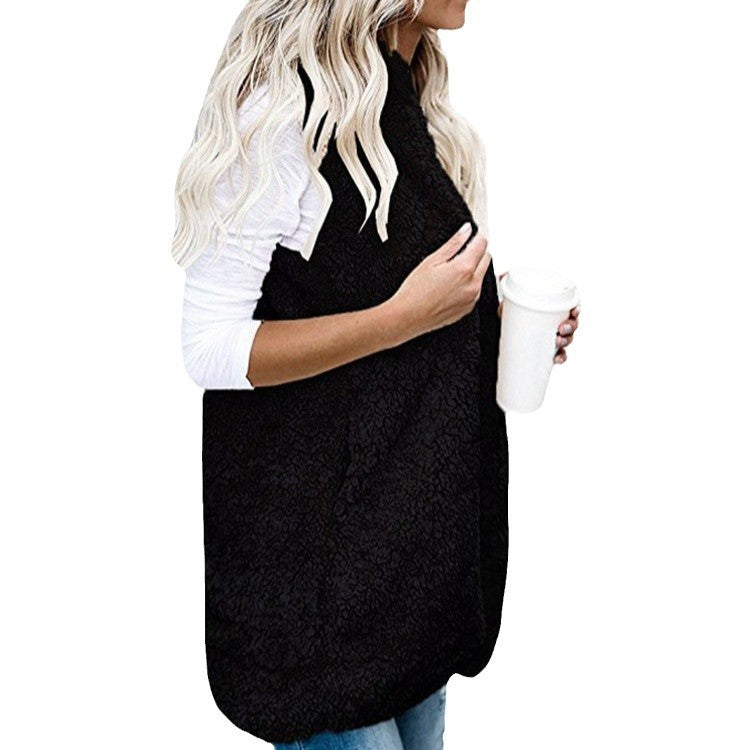 Damen Kuschelige Fleece-Weste mit ergonomischem Schnitt und großen Taschen