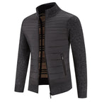 Herren lässige Steppjacke mit Strickärmeln R&B
