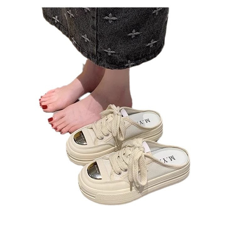 Damen modische Plateausneaker mit atmungsaktiver Oberflächenstruktur und robustem Sohlenprofil R&B