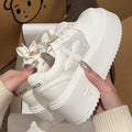 Damen Sportliche Sneakers mit luftdurchlässiger Mesh-Oberfläche und plattenförmiger Sohle R&B