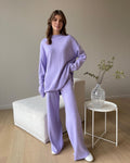 Damen lässiges Strickensemble mit weitem Schnitt und hohen Komfort R&B