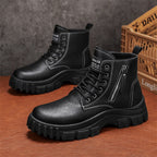 Damen Stiefeletten mit robustem Profil und seitlichem Reißverschluss