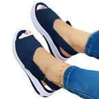 Damen Bunte Sandalen mit elastischer Ferse R&B