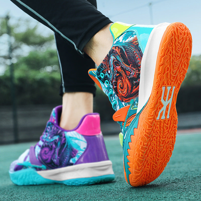 Damen Sportliche Basketball-Sneaker mit innovativem Print R&B