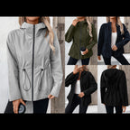 Damen leichte Kapuzenjacke mit einstellbarem Bund