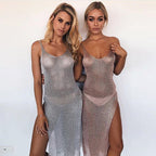 Damen Freizeit Maxikleid mit seitlichem Schlitz R&B