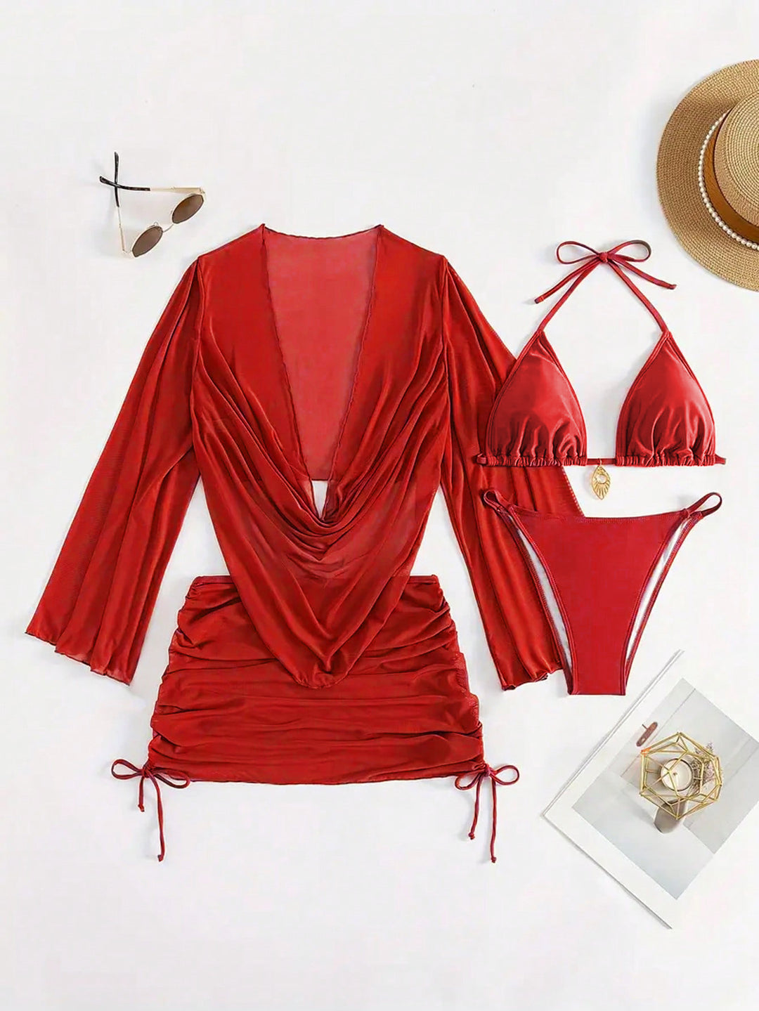 Damen Bikini-Set mit elegantem Wickeloberteil R&B