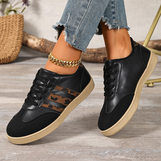 Damen Sneakers im trendigen Design mit Leopardenmuster und komfortablem Fußbett R&B
