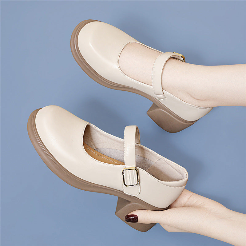 Damen Elegante und bequeme Slingback-Schuhe mit modischem Riemen und Plateau-Heel R&B