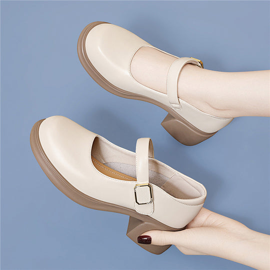 Damen Elegante und bequeme Slingback-Schuhe mit modischem Riemen und Plateau-Heel R&B