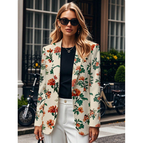 Damen Blazer mit floralen Mustern und modernem Schnitt R&B