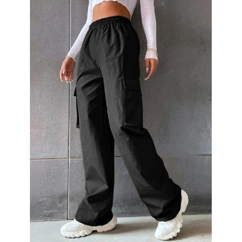 Damen Cargo-Hose mit Seitentaschen und elastischem Bund R&B
