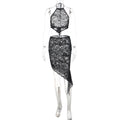 Damen Spitzenkleid mit asymmetrischem Saum und Halterdesign R&B