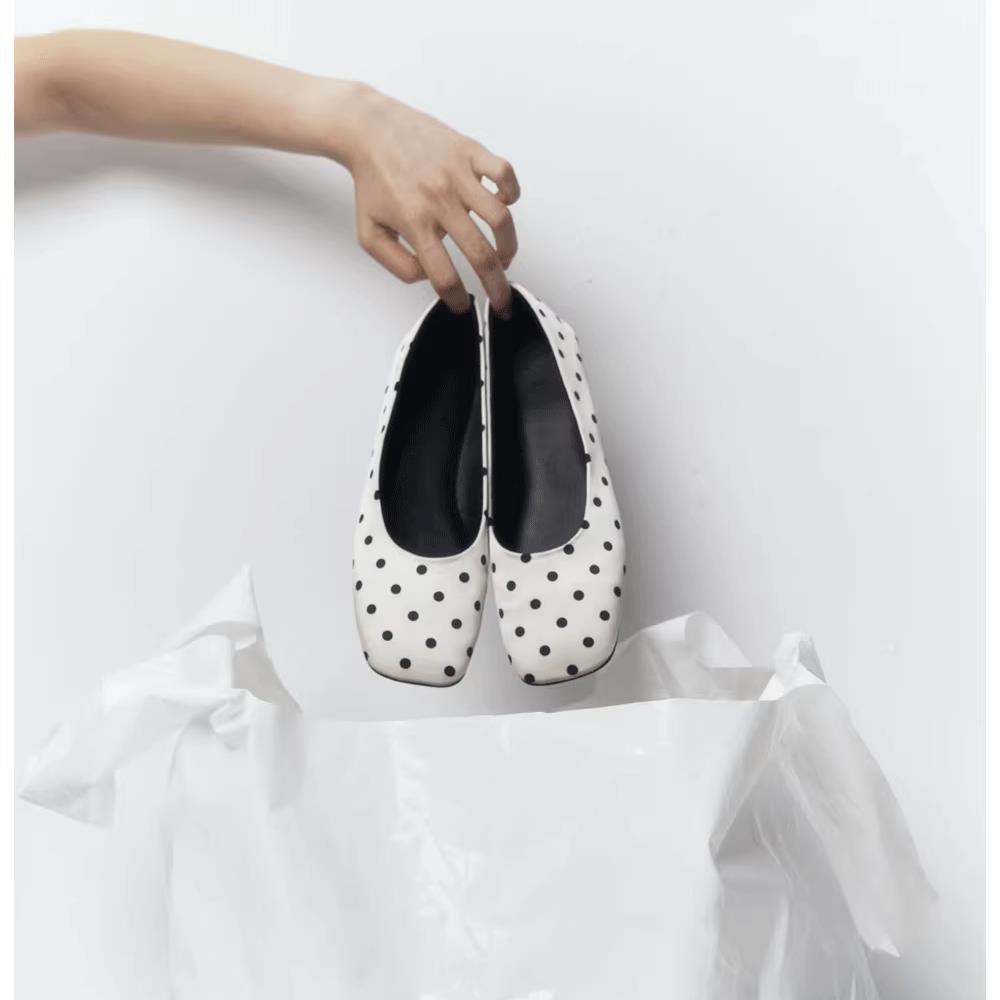 Damen Ballerinas mit eleganter Punktestruktur und bequemem Innenfutter R&B