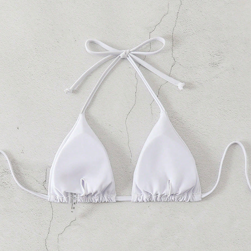 Damen Triangel-Bikini mit tierischem Muster und verstellbaren BindR&Bändern R&B