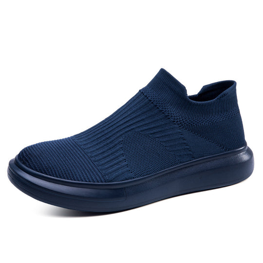 Damen Modische Strick-Sneaker mit hohem Schaft und flexibler Sohle R&B