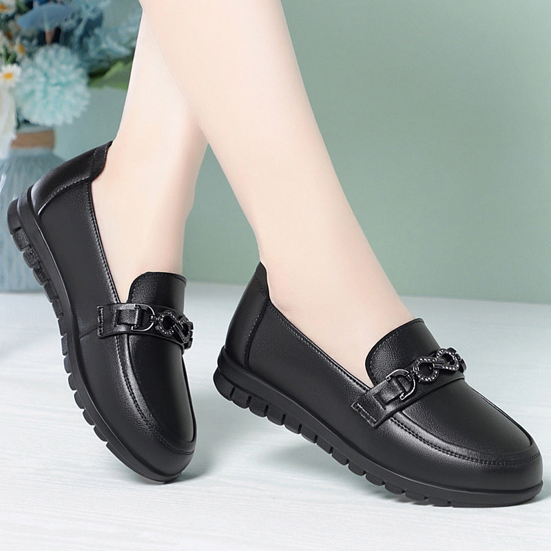 Damen Mokassins mit modischem Kettendetail und bequemer Sohle R&B