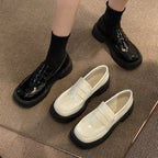 Damen modische Slip-On Loafer mit robustem Sohlenprofil und eleganter Lederausstattung R&B