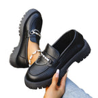 Damen Loafers mit dekorativer Kettenapplikation und robustem Profil R&B