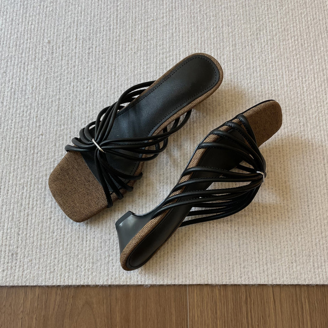 Damen Sandalen mit elegantem Flecht-Design und komfortablem Plateau R&B