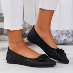 Damen Ballerinas mit floralem Muster und Schleifenverzierung R&B