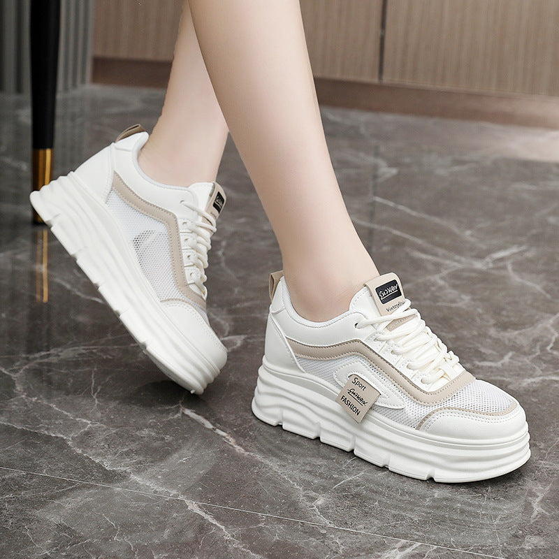 Damen Sportliche Plateau Sneakers mit atmungsaktivem Obermaterial und modischem Design R&B