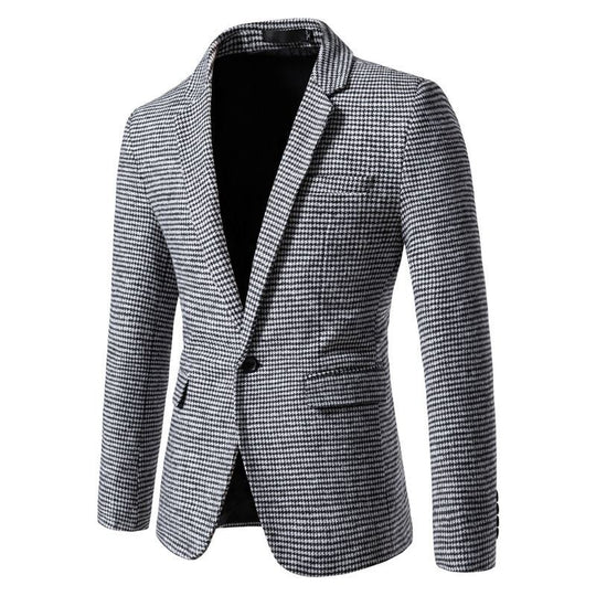Herren eleganter Blazer im Karomuster R&B