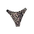 Damen Hochgeschnittener Bikini-Unterteil mit animalischem Muster R&B