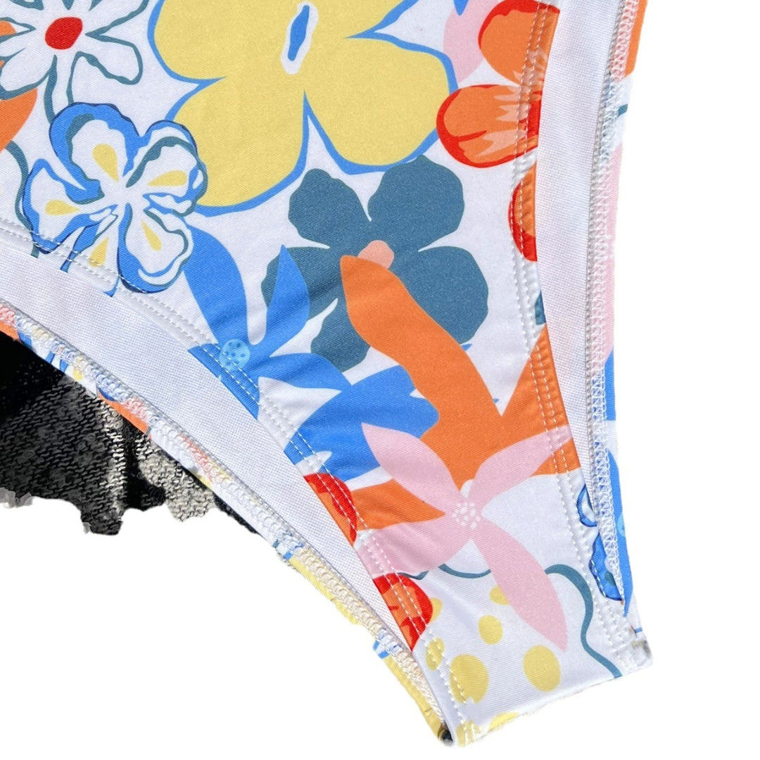 Damen Floral Design Einteiler Badeanzug R&B