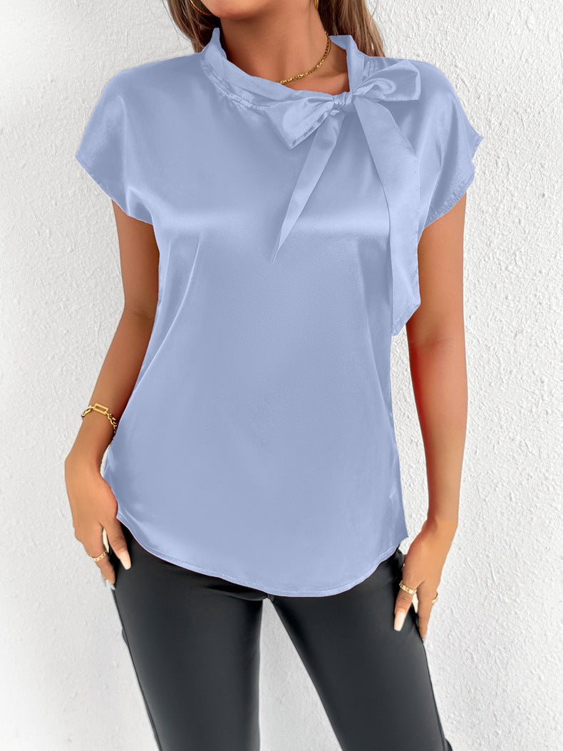 Damen Bluse mit eleganter Schleife R&B
