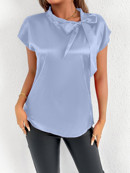 Damen Bluse mit eleganter Schleife R&B