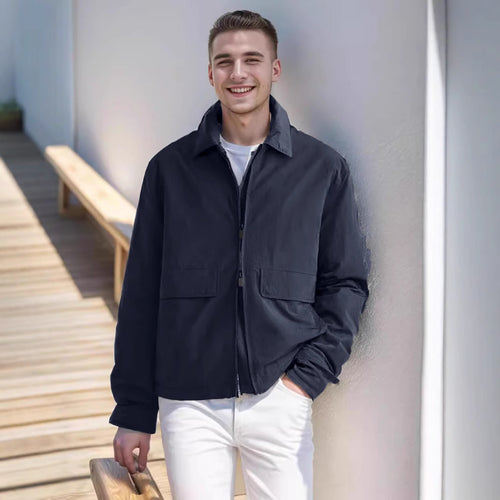 Herren leichte Freizeitjacke mit praktischen Taschen R&B
