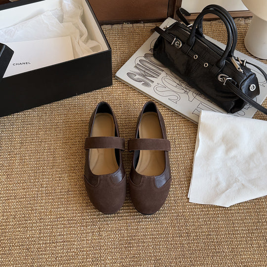 Damen Elegante Mary Jane Schuhe mit verstellbarem Riemen und weichem Leder R&B