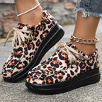 Damen Komfort-Sneaker mit R&Brnem Tiermotiv und rutschfester Sohle R&B