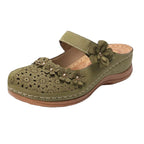 Damen-Clogs mit floralem Design und verstellbarem Riemen R&B