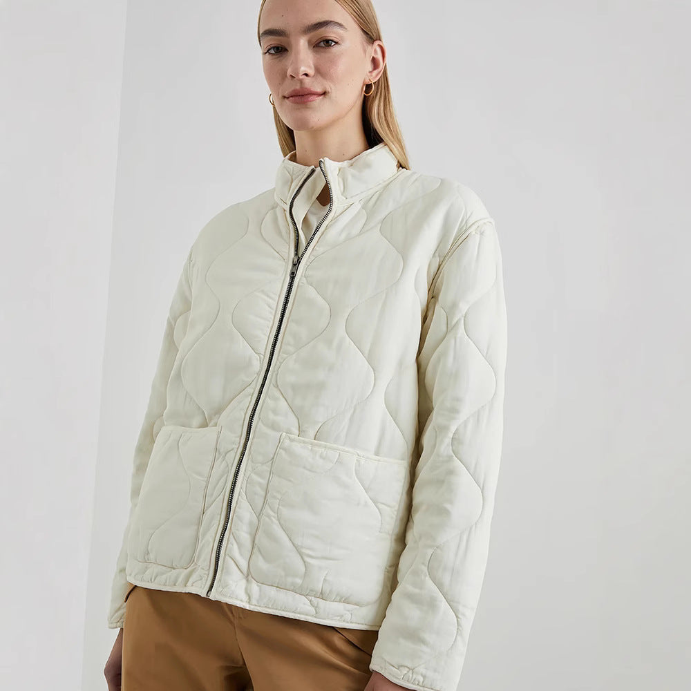 Damen gesteppte Übergangsjacke mit hohem Kragen R&B