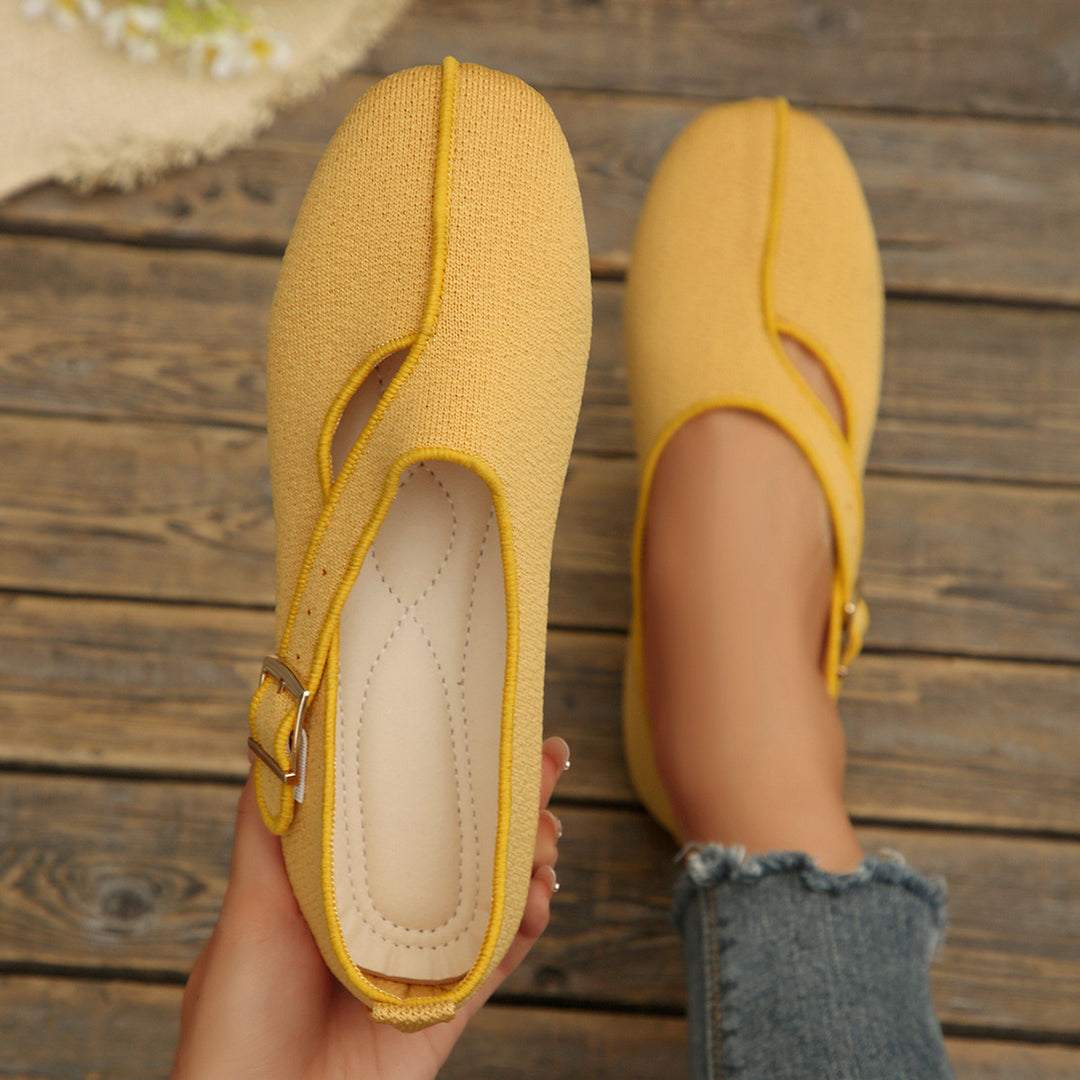 Damen Elegante Slipper mit verstellbarem Riemen und modischem Design R&B