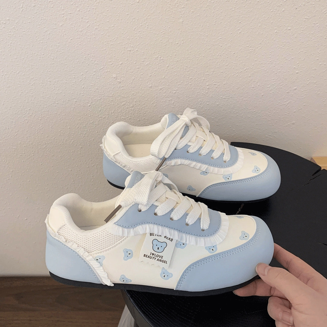 Damen Sneakers mit niedlichem Bärenmotiv und komfortabler Sohle R&B