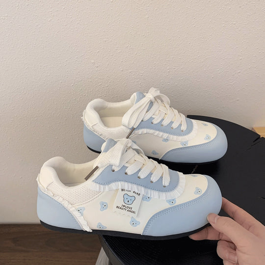 Damen Sneakers mit niedlichem Bärenmotiv und komfortabler Sohle R&B