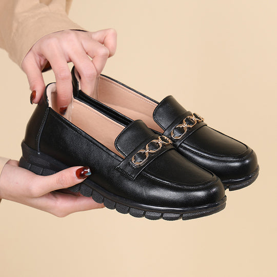 Damen Mokassins mit modischem Kettendetail und rutschfester Sohle R&B